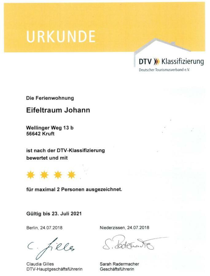 Wandertraum Johann - Fewo Eifel Kruft ภายนอก รูปภาพ